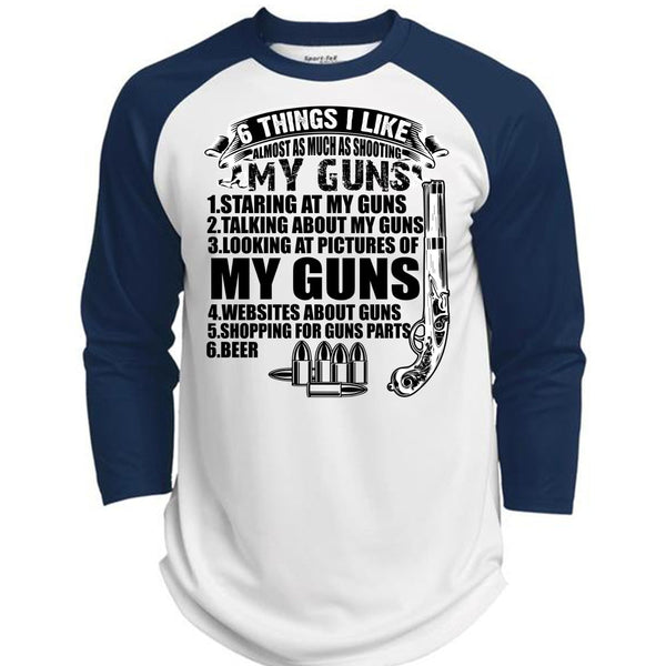 Shooting My Guns T Shirt, I Love Veteran T Shirt, Awesome T-Shirts  (Polyester Game Baseball Jersey)