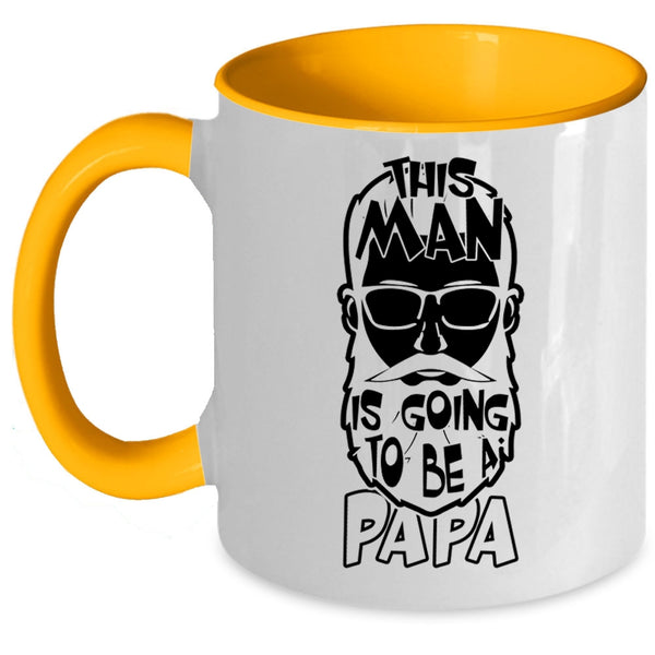 Awesome Papa Coffee Mug, This Man Is Going To Be A Papa Accent Mug