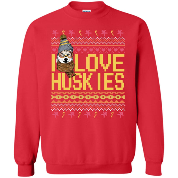 Coolest Huskies Lover T Shirt, Dog Merry Christmas Sweatshirt