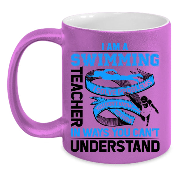 Awesome Swimming Teacher Coffee Mug, I Am A Swimming Teacher Accent Mug
