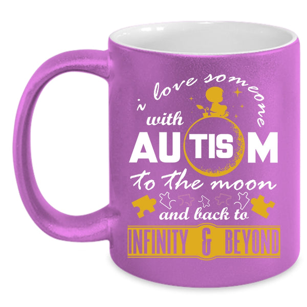 I Love Someone With Autism Coffee Mug, Cute Autism Mom Coffee Cup