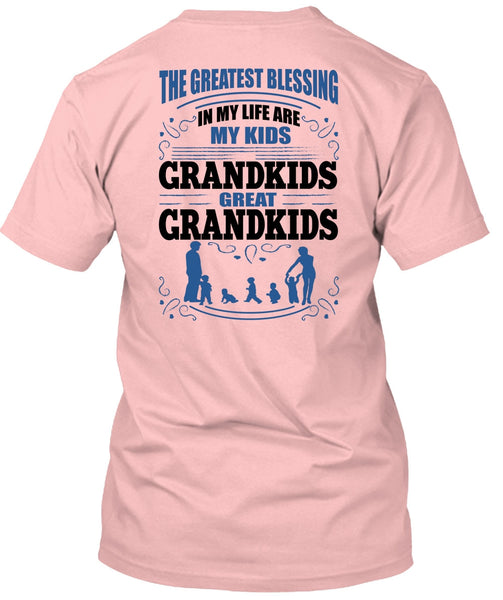 My Kids Grandkids Great Grandkids T Shirt, I Love Grandson T Shirt