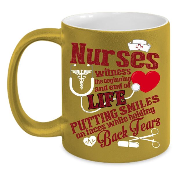 Nurses Witness The Beginning Coffee Mug, Cute Nurses Coffee Cup