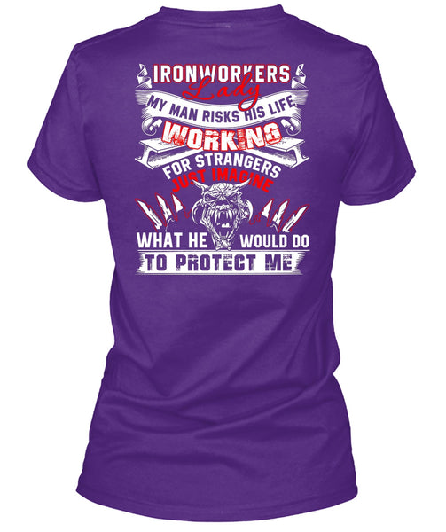 Ironworkers Lady T Shirt, I Love Ironworker T Shirt