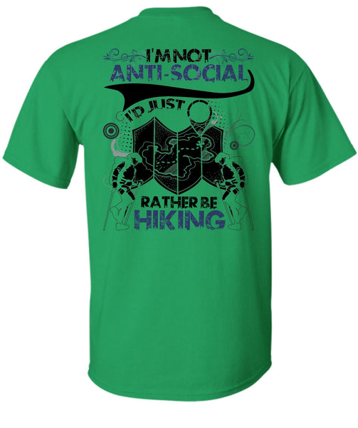 I'd Just Rather Be Hiking T Shirt, I Love Hiking T Shirt
