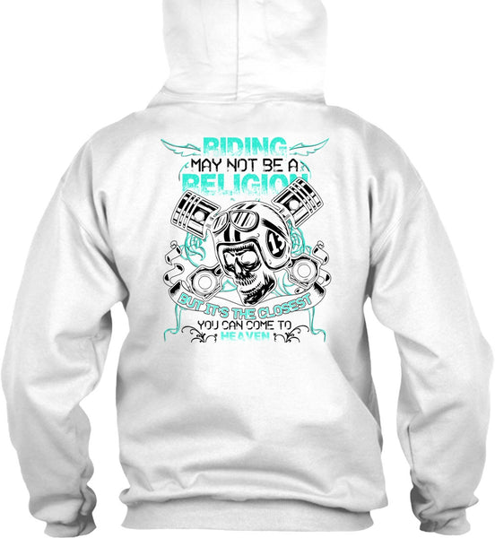 Riding May Not Be A Religion T Shirt, I Love Biking T Shirt