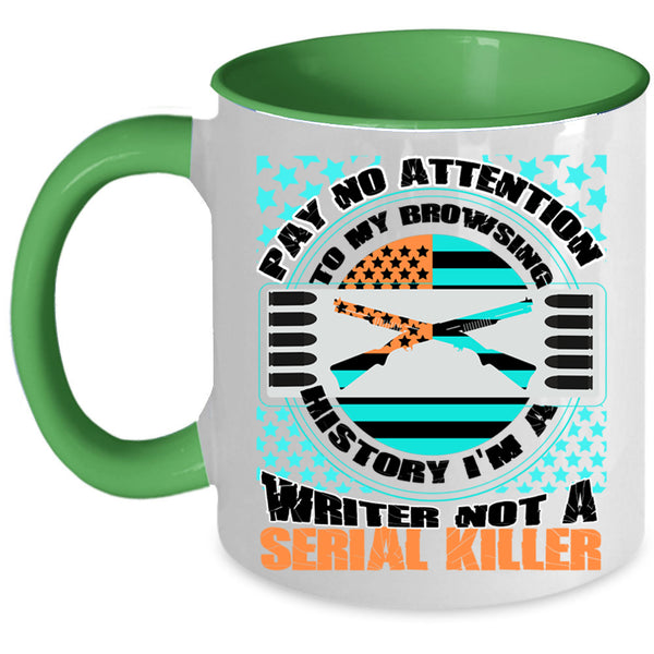 Cool American Flag Coffee Mug, I'm A Writer Accent Mug