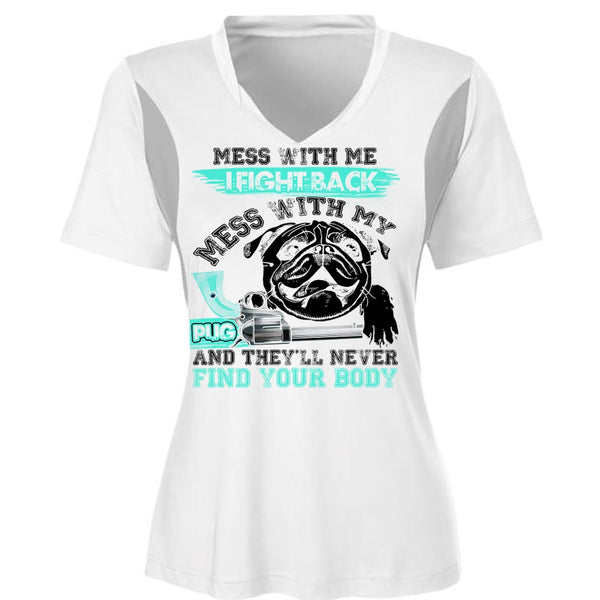 I Fight Back Mess With My Pug T Shirt, I Love Pug T Shirt, Awesome T-Shirts