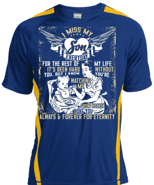 I Miss My Son T Shirt, Watching Me From Heaven T Shirt, Cool Shirt