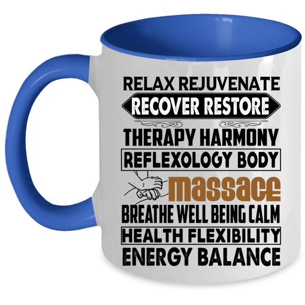 Recover Restore Coffee Mug, Relax Rejuvenate Accent Mug