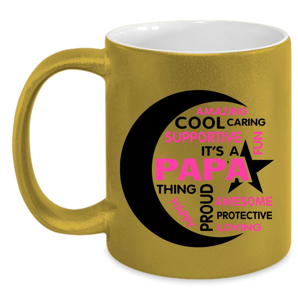 Proud To Be Papa Coffee Mug, It's Papa Thing Accent Mug