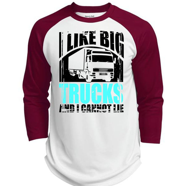 Like Big Trucks T Shirt, I Love Trucking T Shirt, Awesome T-Shirts  (Polyester Game Baseball Jersey)