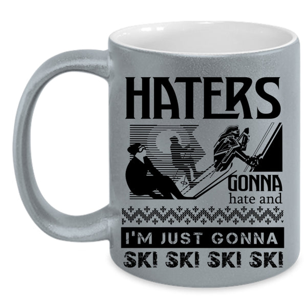 Funny Skiing Coffee Mug, I'm Just Gonna Ski Ski Ski Accent Mug