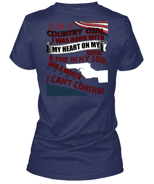 I'm A Country Girl T Shirt, I Love Veteran T Shirt
