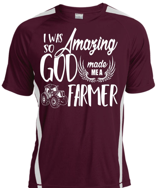 God Made Me A Farmer T Shirt, Being A Farmer T Shirt, Cool Shirt