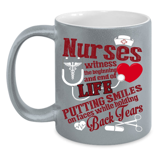 Nurses Witness The Beginning Coffee Mug, Cute Nurses Coffee Cup