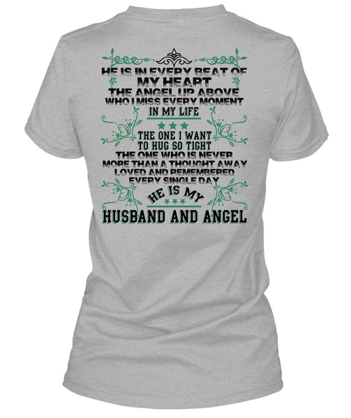 He Is My Husband And Angel T Shirt, I Love Husband T Shirt