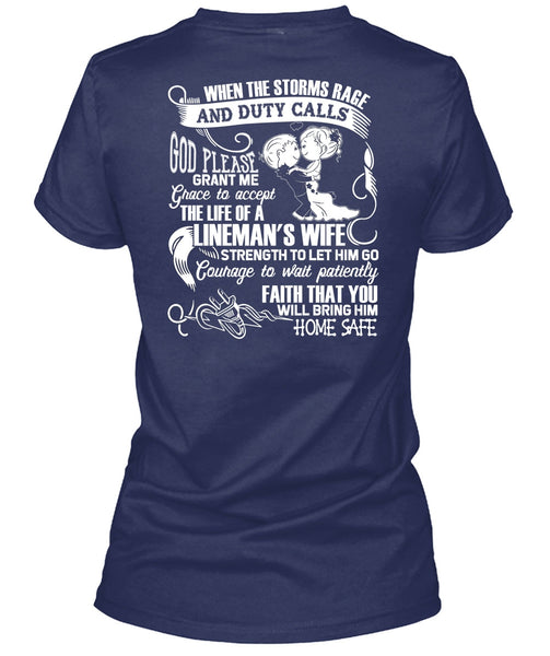 The Life Of A Lineman's Wife T Shirt, Being A Lineman T Shirt
