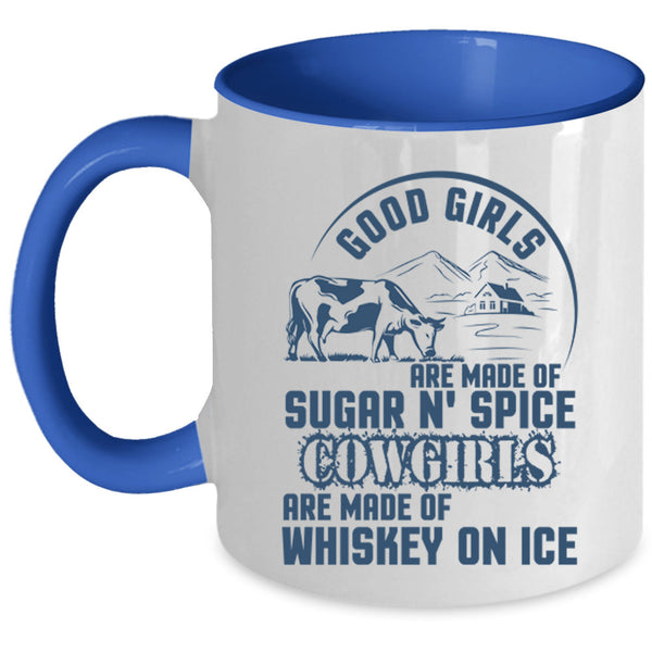 Whiskey On Ice Coffee Mug, Good Girls Are Made Of Sugar Accent Mug