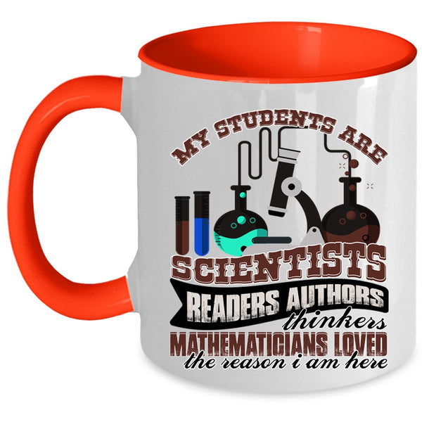 Mathematicians Loved Coffee Mug, My Students Are Scientists Readers Accent Mug