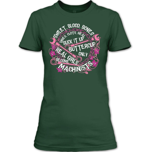 Sweet Blood Bones T Shirt, Real Girls Become Mechanic T Shirt