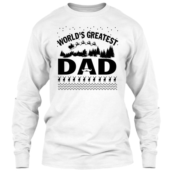 World's Greatest Dad T Shirt, Merry Christmas Gift T Shirt
