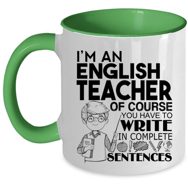 Awesome English Teacher Coffee Mug, I'm An English Teacher Accent Mug