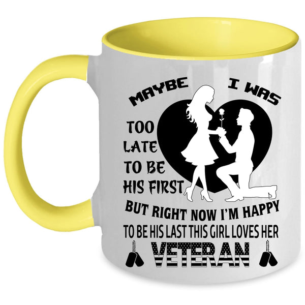 I Love Veteran Coffee Mug, This Girl Loves Her Veteran Accent Mug