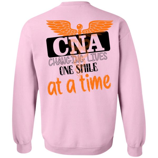 Being A Nurse T Shirt, CNA Changing Lives One Smile At A Time Sweatshirt