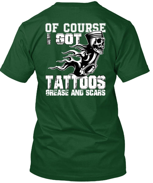 I Got Tattoos Grease T Shirt, I Love Mechanic T Shirt