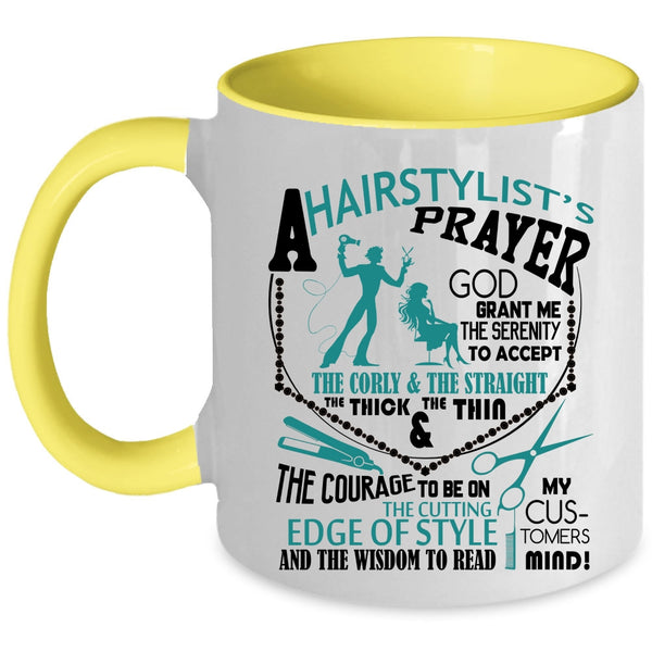 Funny Hair Stylist Coffee Mug, Hairstylist's Prayer Accent Mug