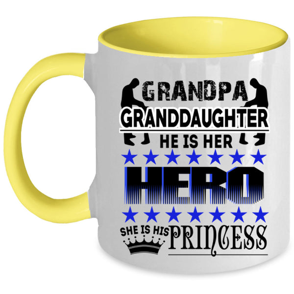Cool Gift For Grandpa Coffee Mug, Grandpa And Granddaughter Accent Mug