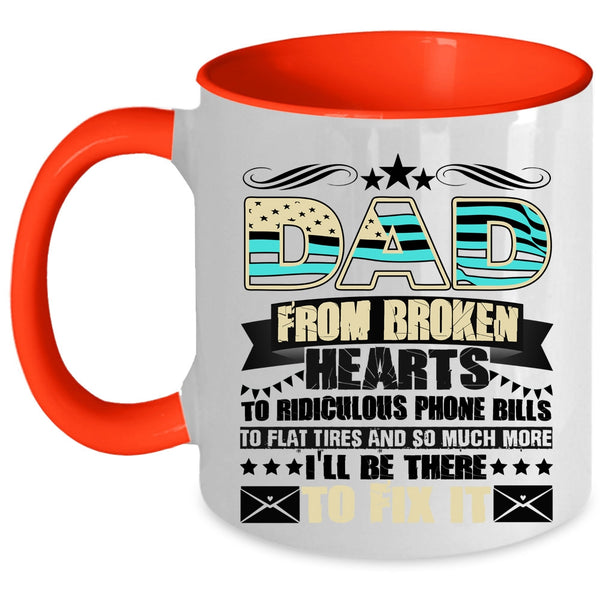 Awesome Father Coffee Mug, Dad From Broken Hearts Accent Mug
