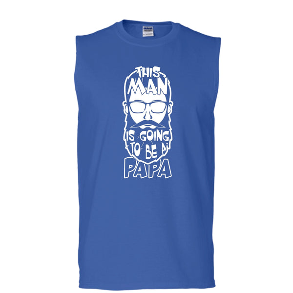 This Man Is Going To Be A Papa T Shirt, Coolest Papa T Shirt, Cool T Shirt (Men's Cotton Sleeveless)