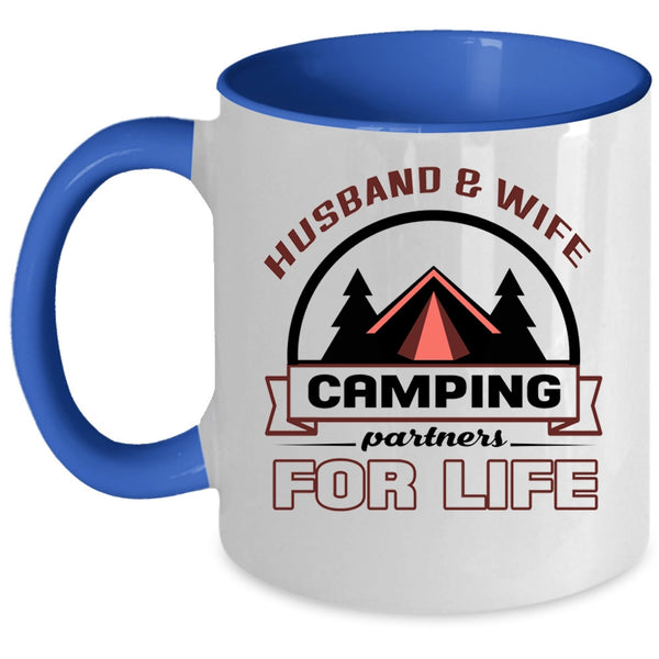 Husband And Wife Camping Partners For Life Mug, Cool Cup