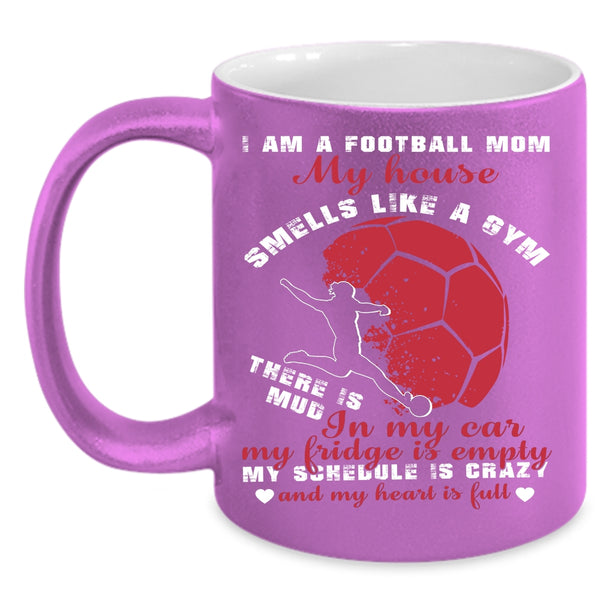 I Am A Football Mom Coffee Mug, Cool Gift For Mom Coffee Cup