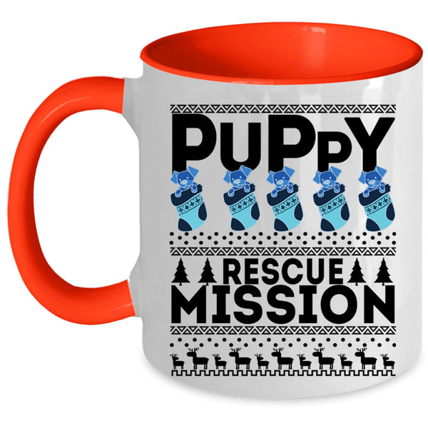 Cute Gift For Dog Lovers Coffee Mug, Puppy Rescue Mission Accent Mug