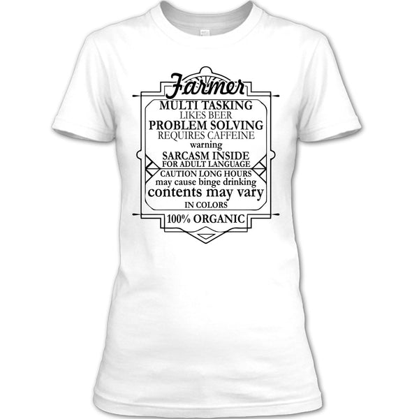 Farmer Multi Tasking T Shirt, Coolest Farmer T Shirt