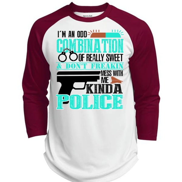 Mess With Me Kinda Police T Shirt, I Love Police T Shirt, Awesome T-Shirts  (Polyester Game Baseball Jersey)