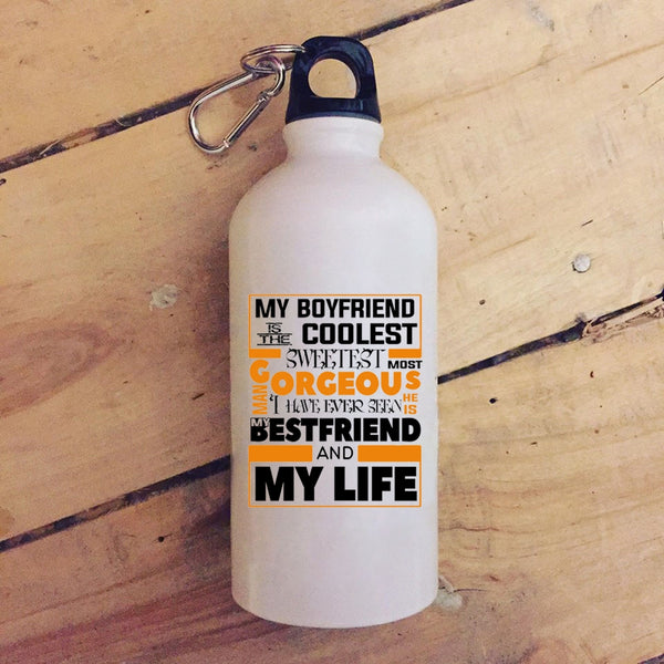 My Boyfriend Is The Coolest Gorgeous Man 20 oz Stainless Steel Bottle,Lovely Outdoor Sports Water Bottle