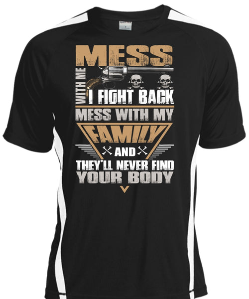 A black t-shirt with the shopify logo