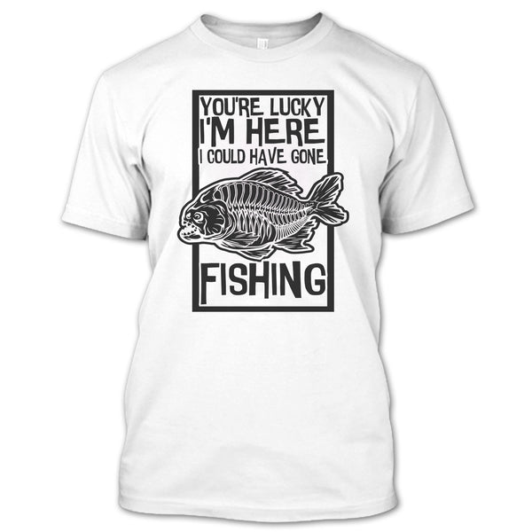 A black t-shirt with the shopify logo