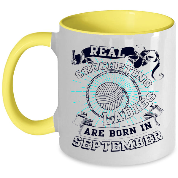Born In September Coffee Mug, Real Crocheting Ladies Accent Mug