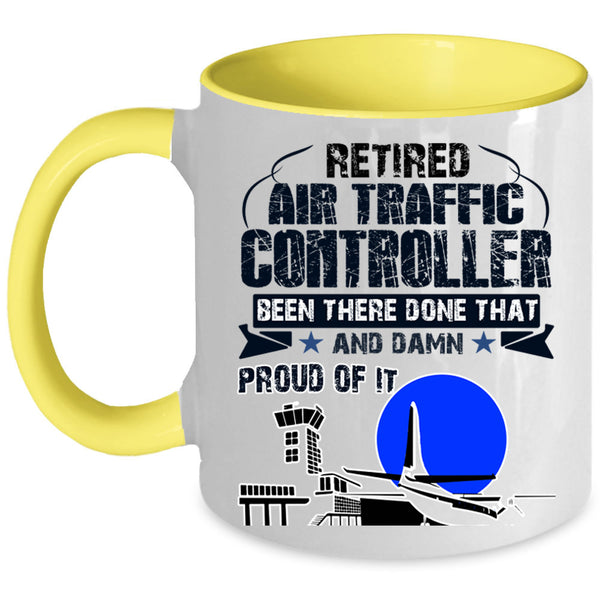 Cool Retirement Coffee Mug, Retired Air Traffic Controller Accent Mug