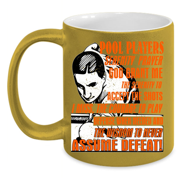Pool Players Coffee Mug, Serenity Prayer Coffee Cup