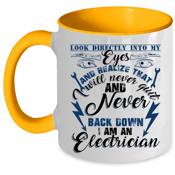 Proud To Be An Electrician Coffee Mug, I Am An Electrician Accent Mug