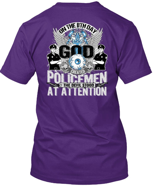 God Created Policemen T Shirt, I Love Police T Shirt