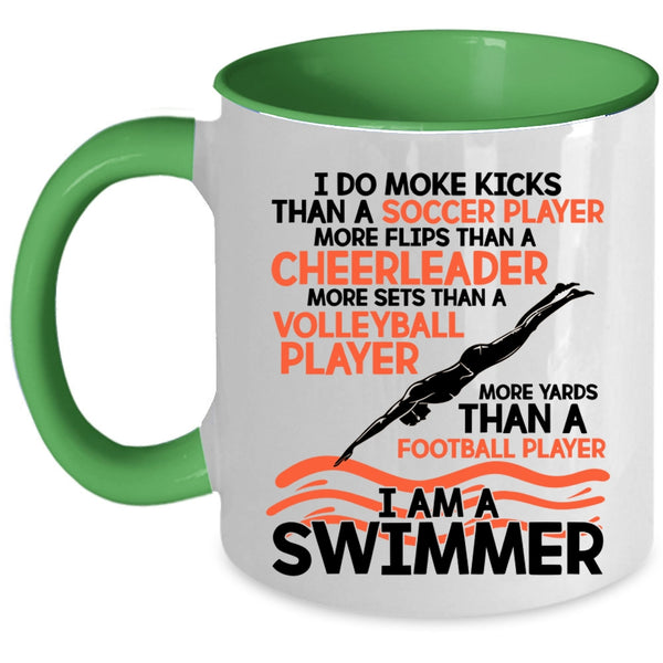 Funny Swimming Coffee Mug, I Am A Swimmer Accent Mug