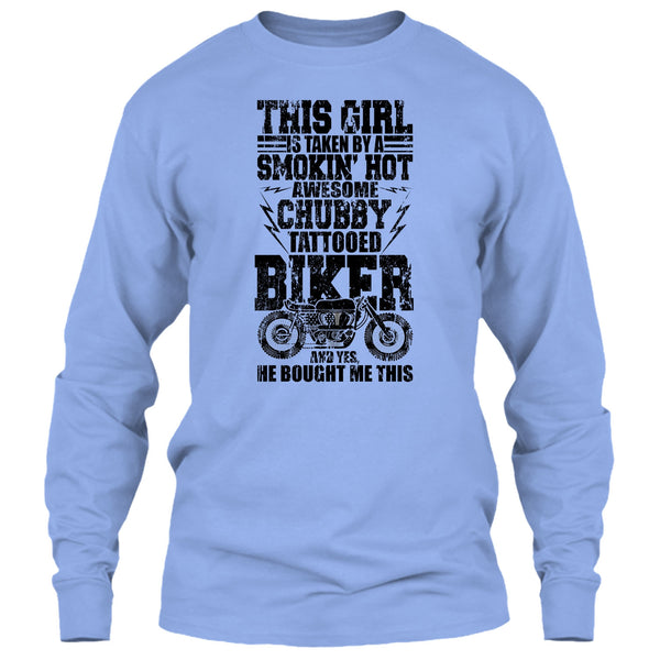 Chubby Tattooed Biker T Shirt, I Love Biking T Shirt