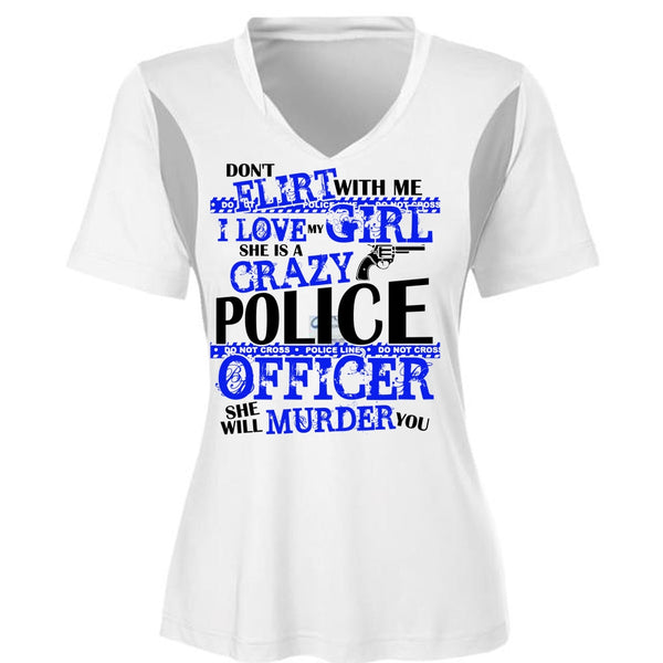 She Is A Crazy Police Officer T Shirt, I Love Police T Shirt, Awesome T-Shirts
